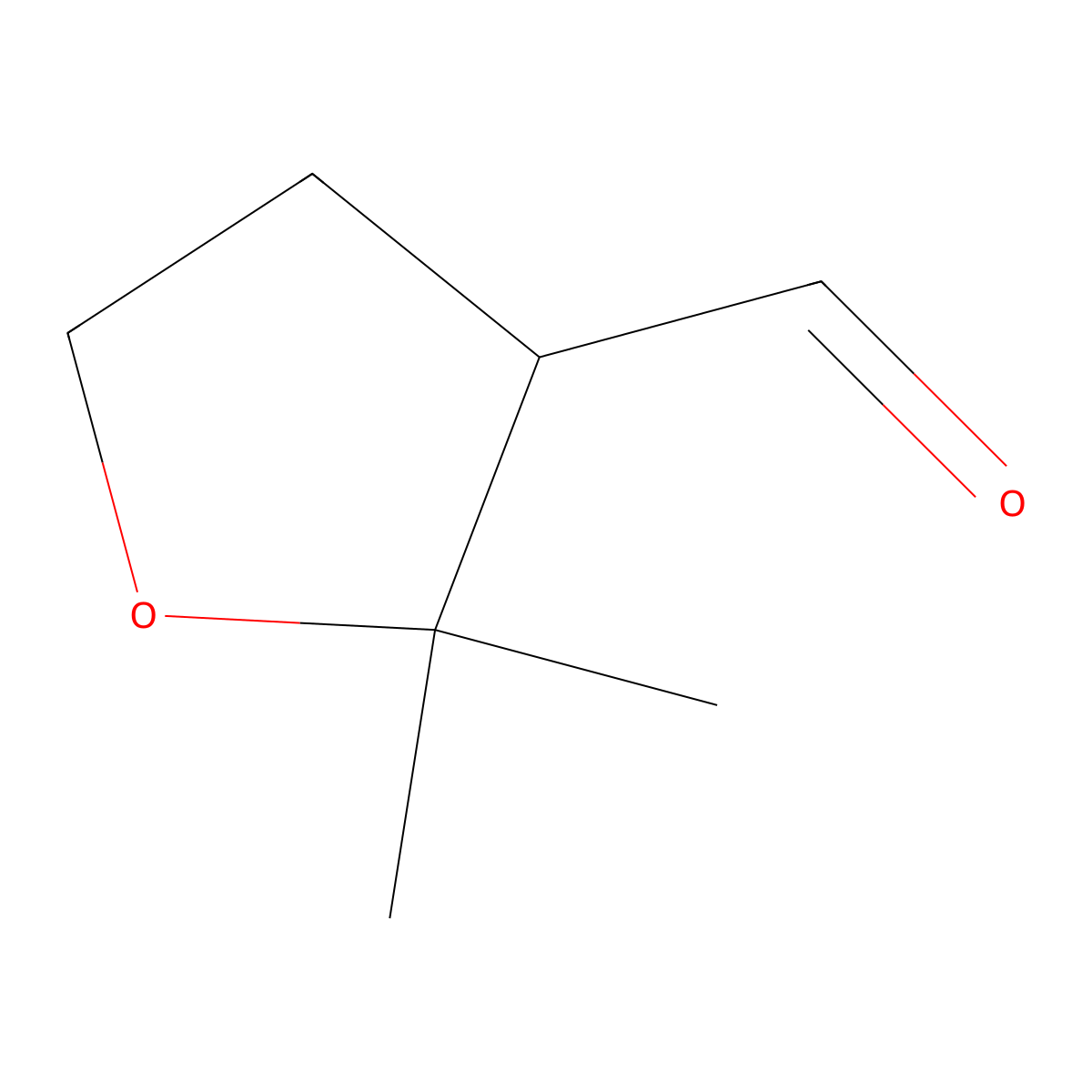 2,2-Dimethyloxolane-3-carbaldehyde molecular structure, CAS 74076-75-8