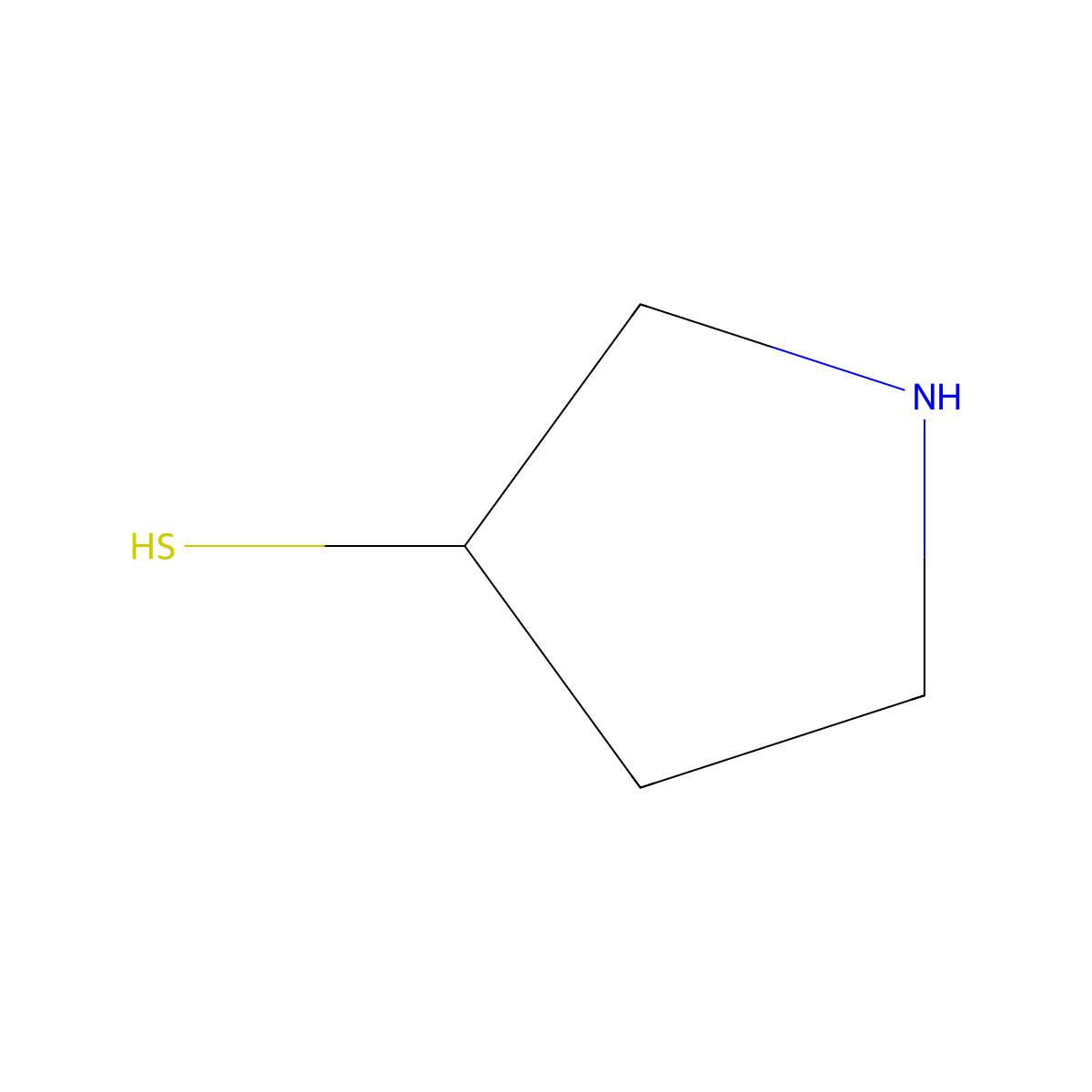 Pyrrolidine-3-thiol molecular structure, CAS 740761-32-4