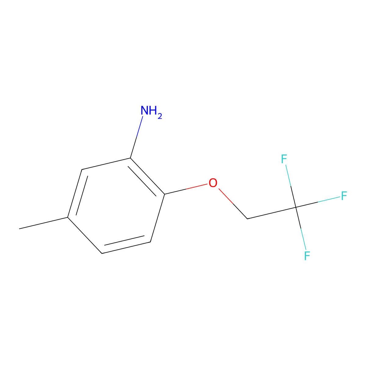 5-Methyl-2-(2,2,2-trifluoroethoxy)aniline molecular structure, CAS 740768-22-3