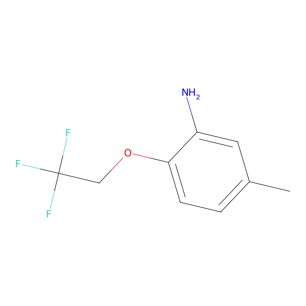 5-Methyl-2-(2,2,2-trifluoroethoxy)aniline molecular structure, CAS 740768-22-3