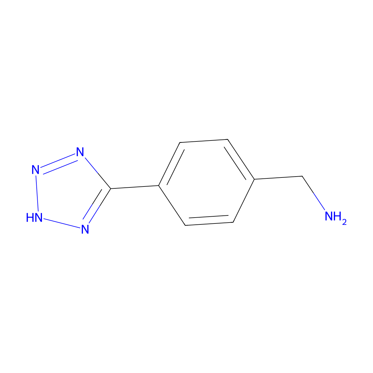 [4-(1H-1,2,3,4-tetrazol-5-yl)phenyl]methanamine molecular structure, CAS 740780-18-1