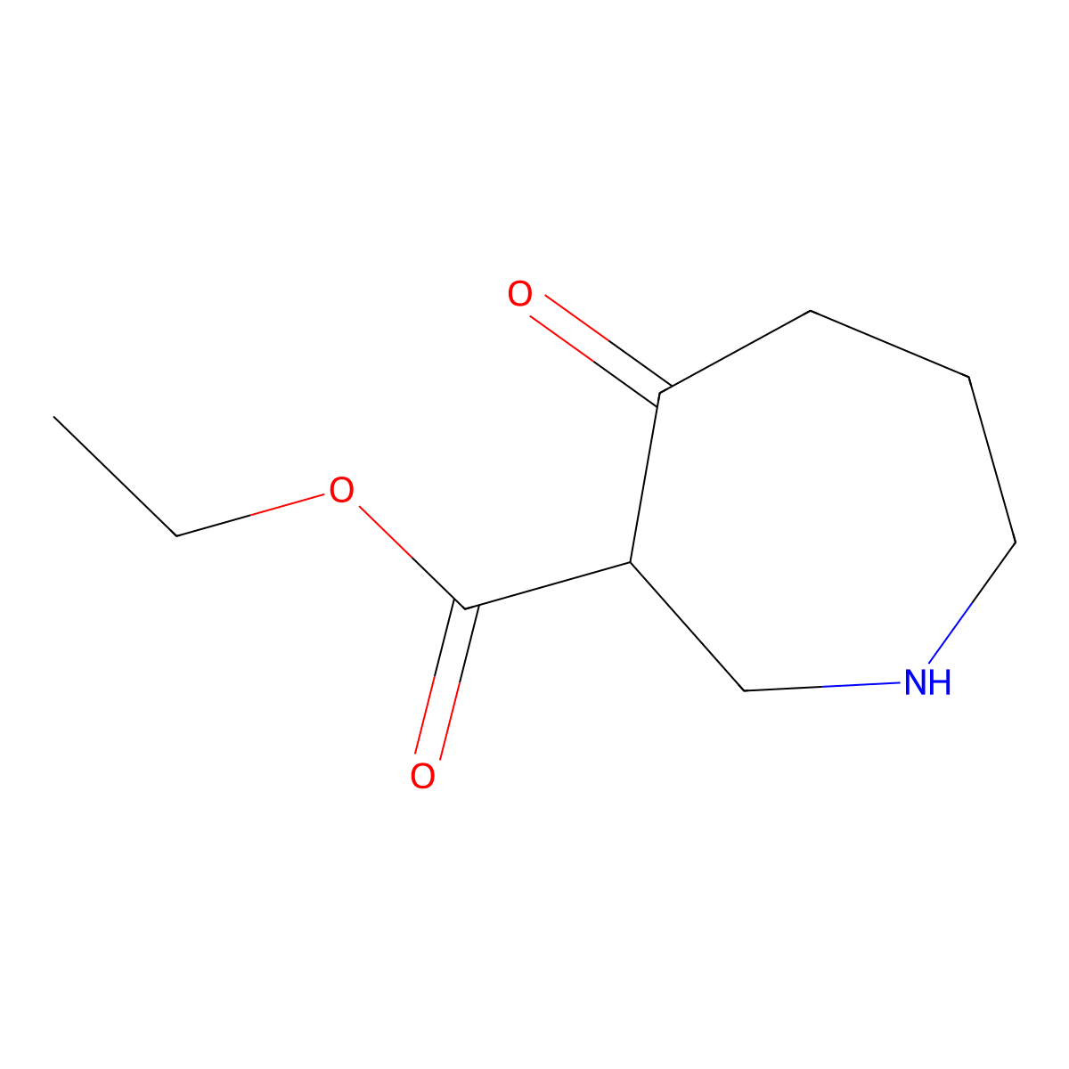 Ethyl 4-oxoazepane-3-carboxylate molecular structure, CAS 740783-18-0