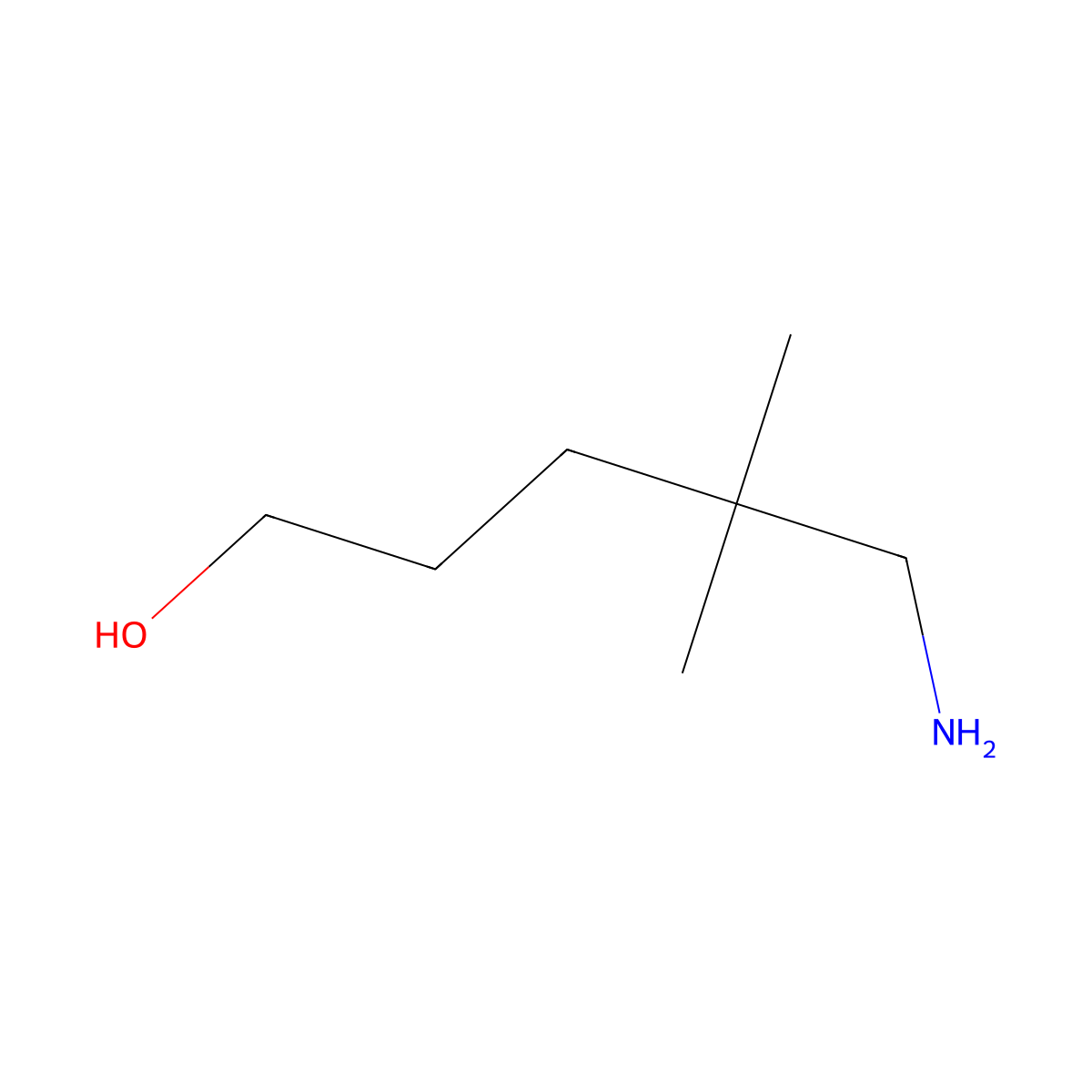 5-Amino-4,4-dimethylpentan-1-ol molecular structure, CAS 740784-18-3