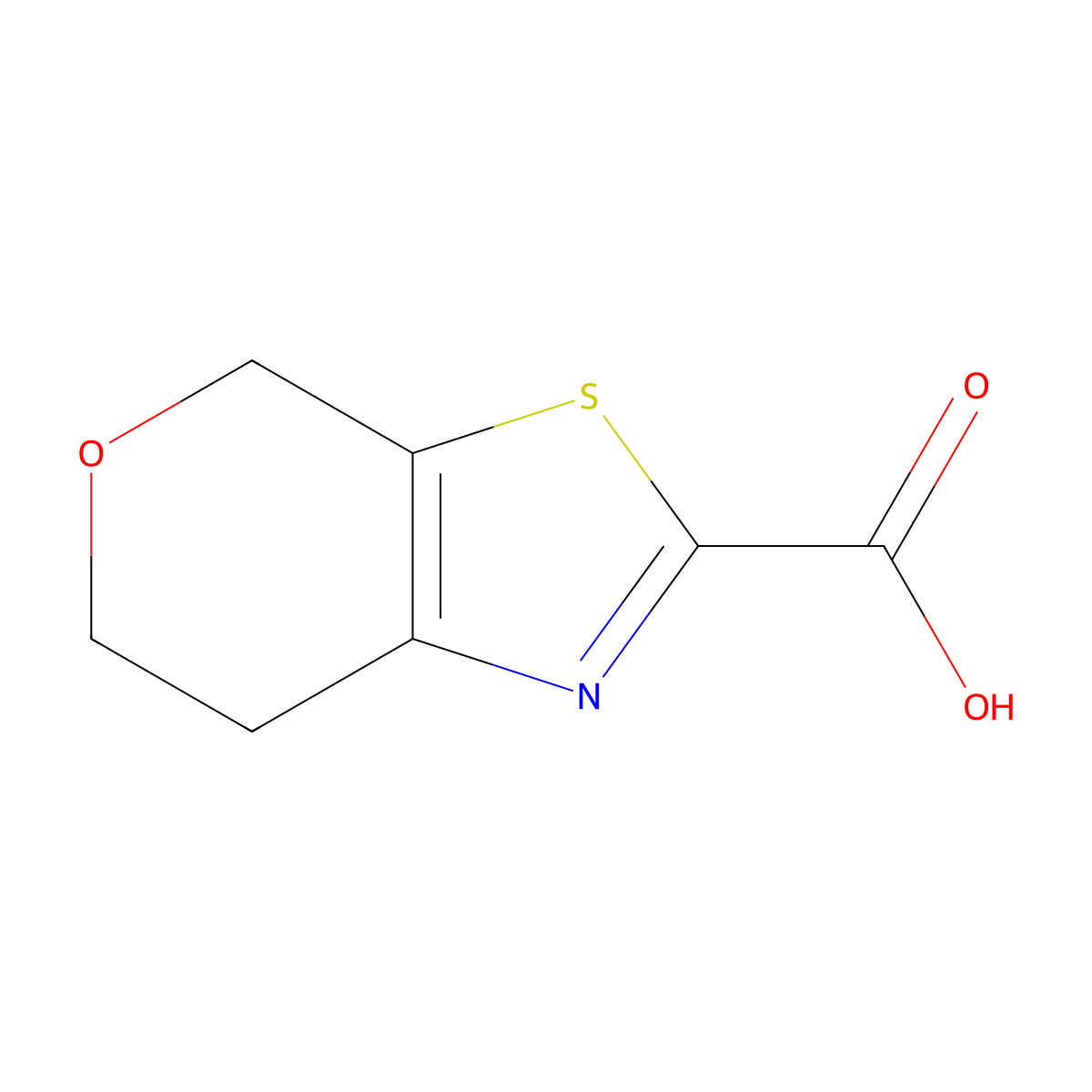 6,7-Dihydro-4H-pyrano[4,3-D]1,3-thiazole-2-carboxylic acid molecular structure, CAS 740787-78-4