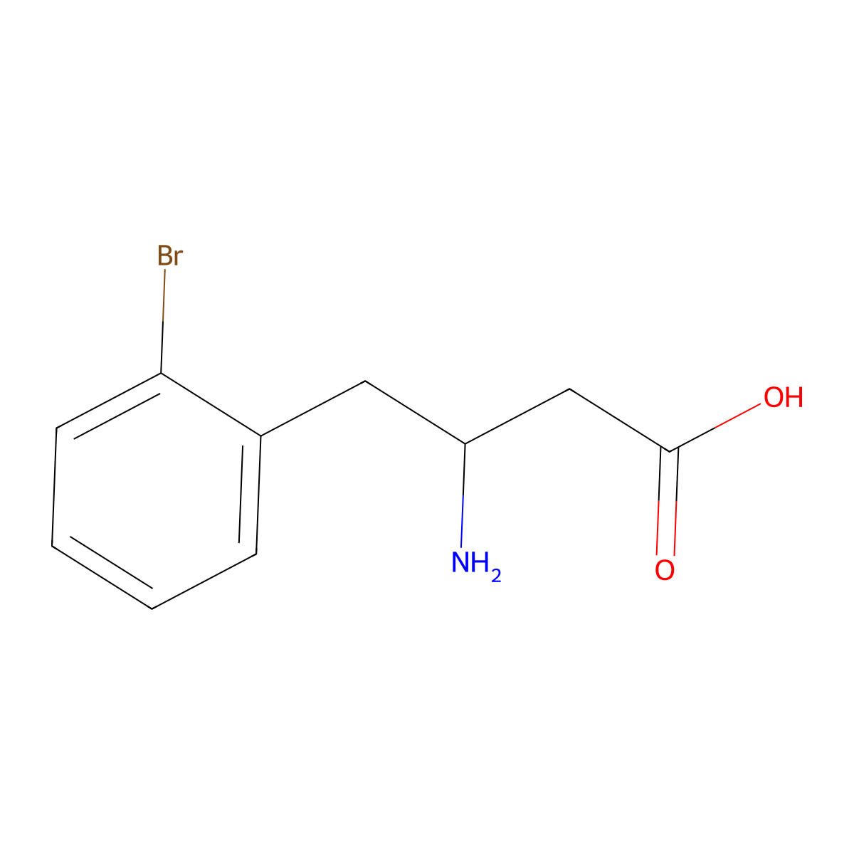 (3R)-3-amino-4-(2-bromophenyl)butanoic acid molecular structure, CAS 740792-12-5