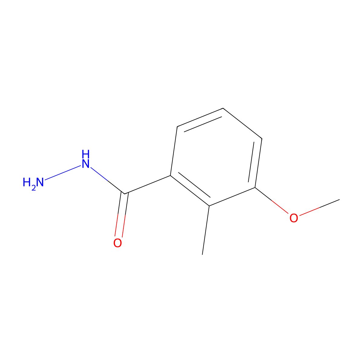 3-Methoxy-2-methylbenzohydrazide molecular structure, CAS 740799-69-3