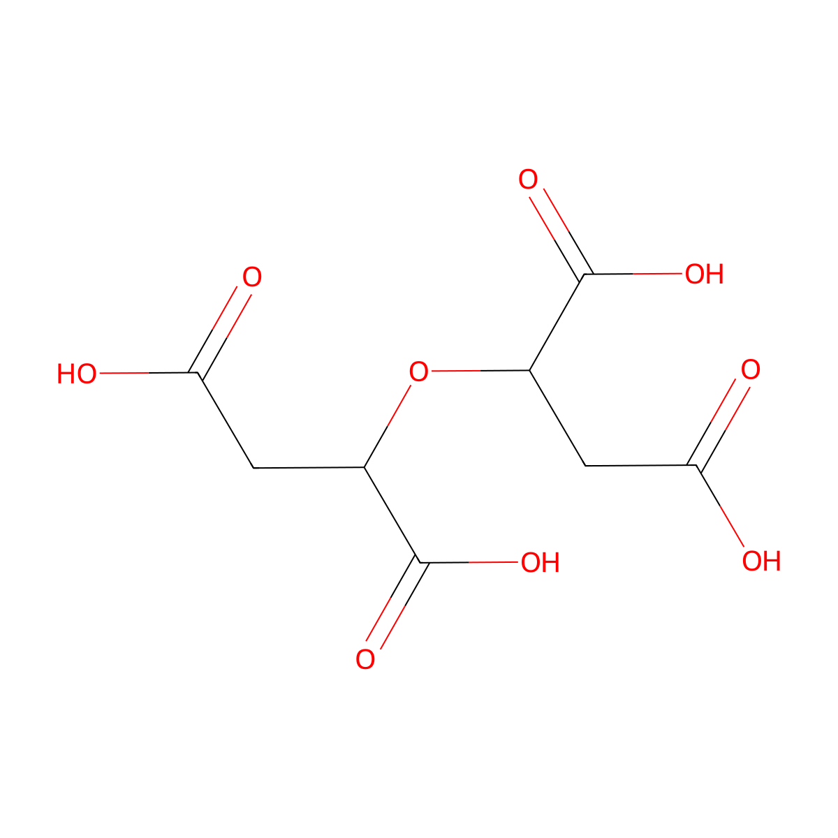 Butanedioic acid, 2,2'-oxybis- molecular structure, CAS 7408-18-6