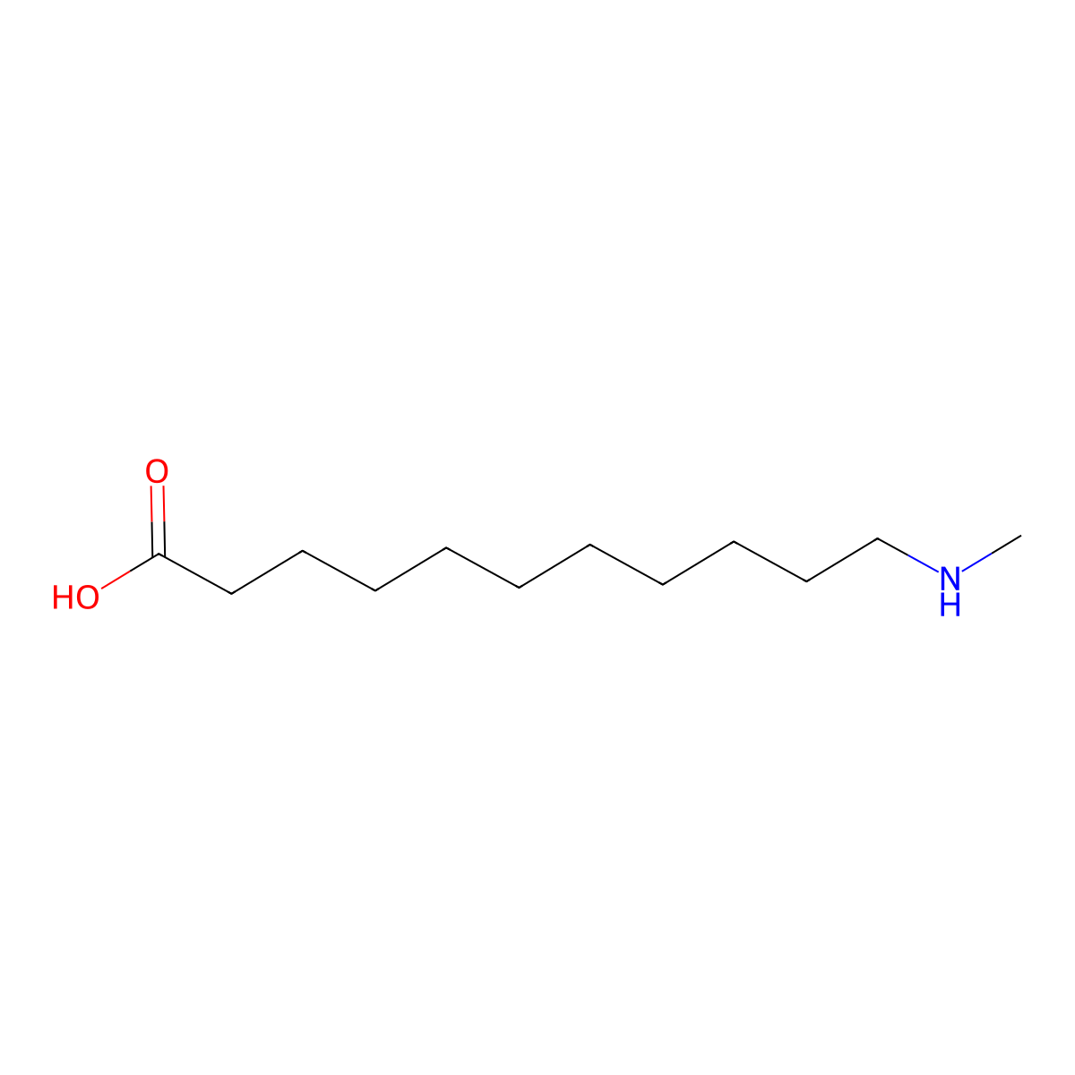 11-(Methylamino)undecanoic acid molecular structure, CAS 7408-80-2