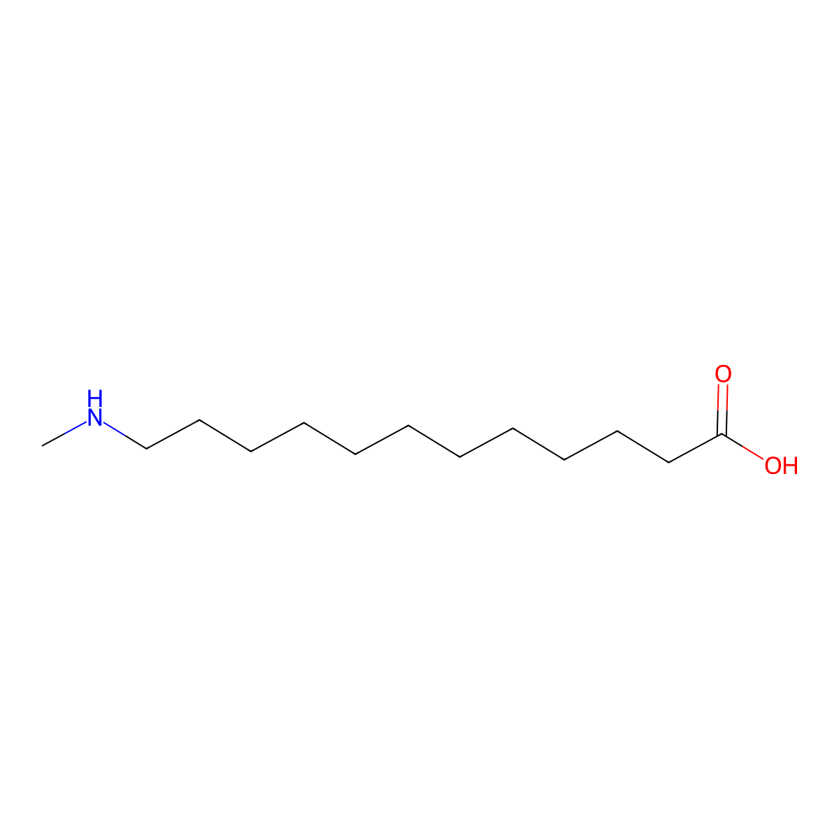 12-(Methylamino)dodecanoic acid molecular structure, CAS 7408-81-3