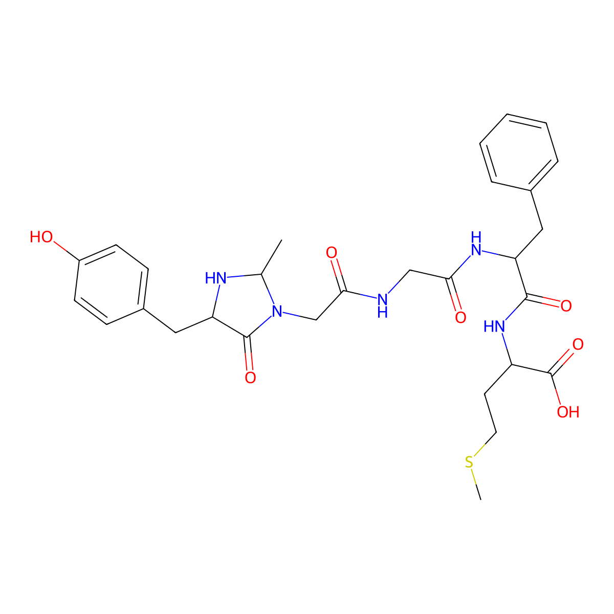 enkephalin-Met, acetaldehyde- molecular structure, CAS 74080-62-9