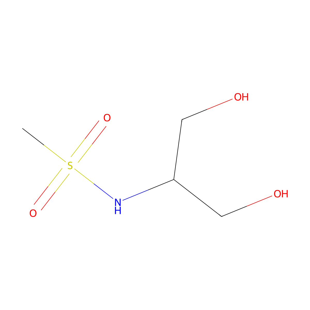 N-(1,3-dihydroxypropan-2-yl)methanesulfonamide molecular structure, CAS 740801-47-2