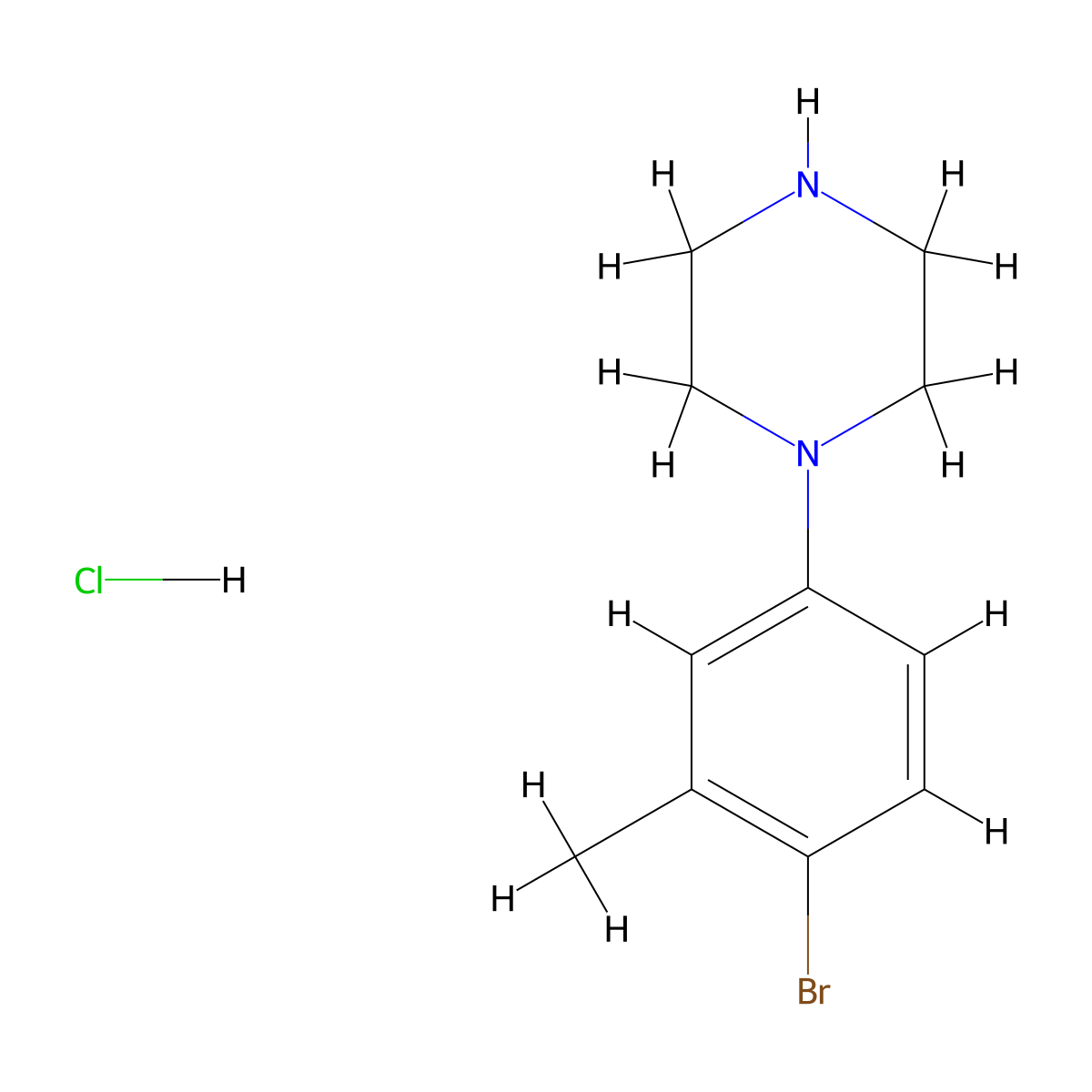 1-(4-Bromo-3-methylphenyl)piperazine hydrochloride molecular structure, CAS 740806-43-3