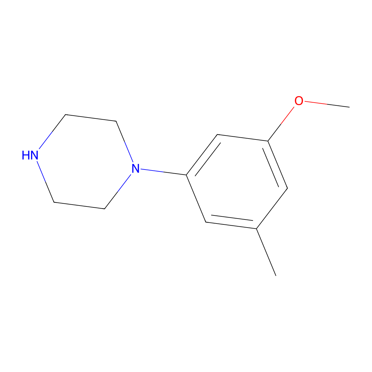 1-(3-Methoxy-5-methylphenyl)piperazine molecular structure, CAS 740806-78-4