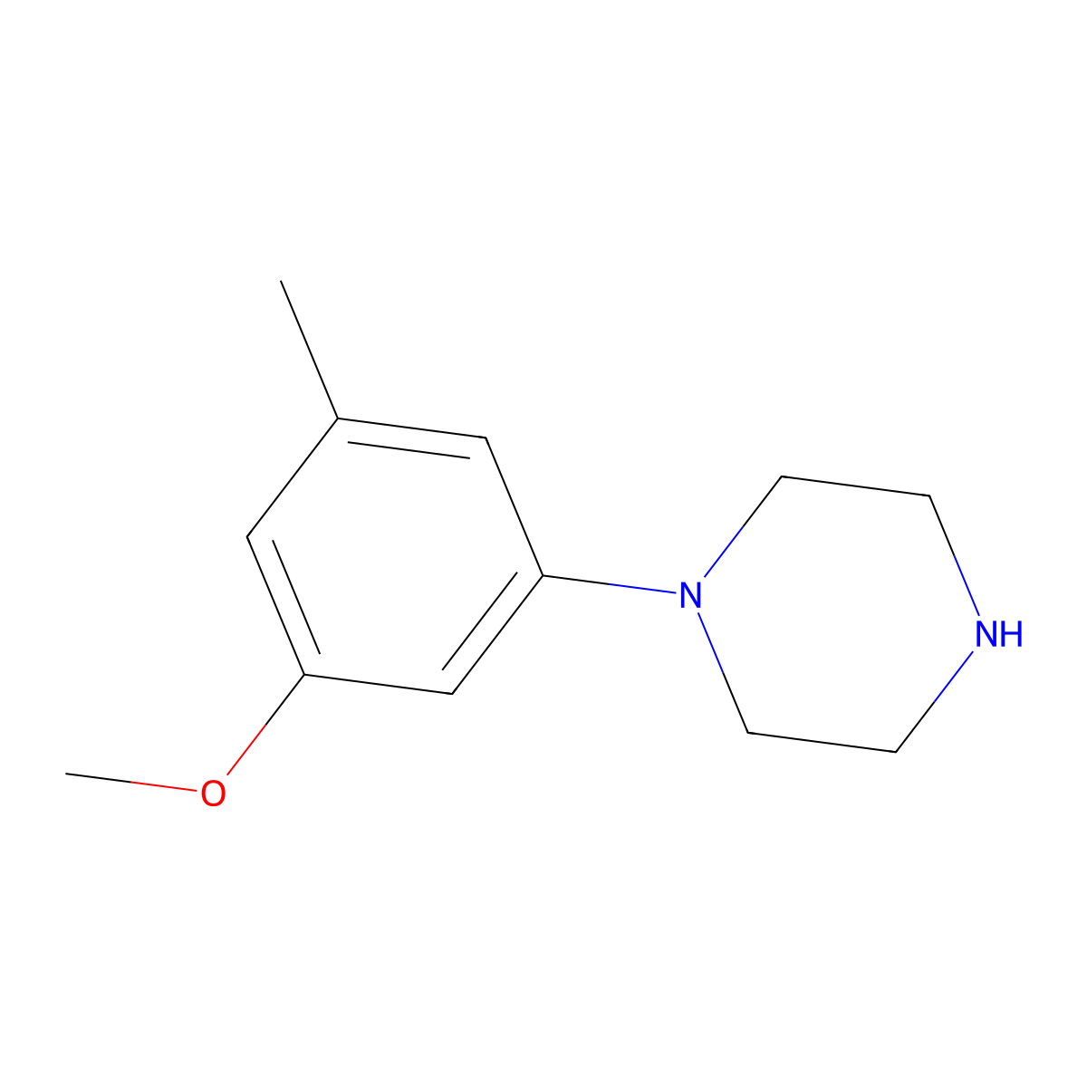 1-(3-Methoxy-5-methylphenyl)piperazine molecular structure, CAS 740806-78-4