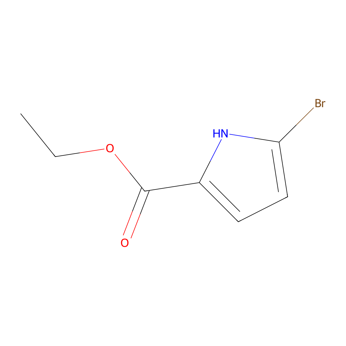 ethyl 5-bromo-1H-pyrrole-2-carboxylate molecular structure, CAS 740813-37-0