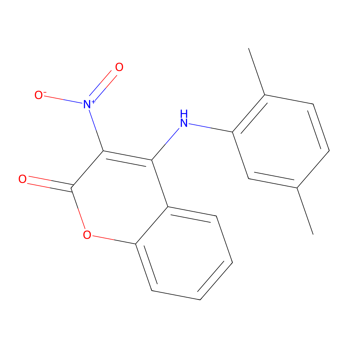 4-(2,5-Dimethylanilino)-3-nitrochromen-2-one molecular structure, CAS 740814-16-8