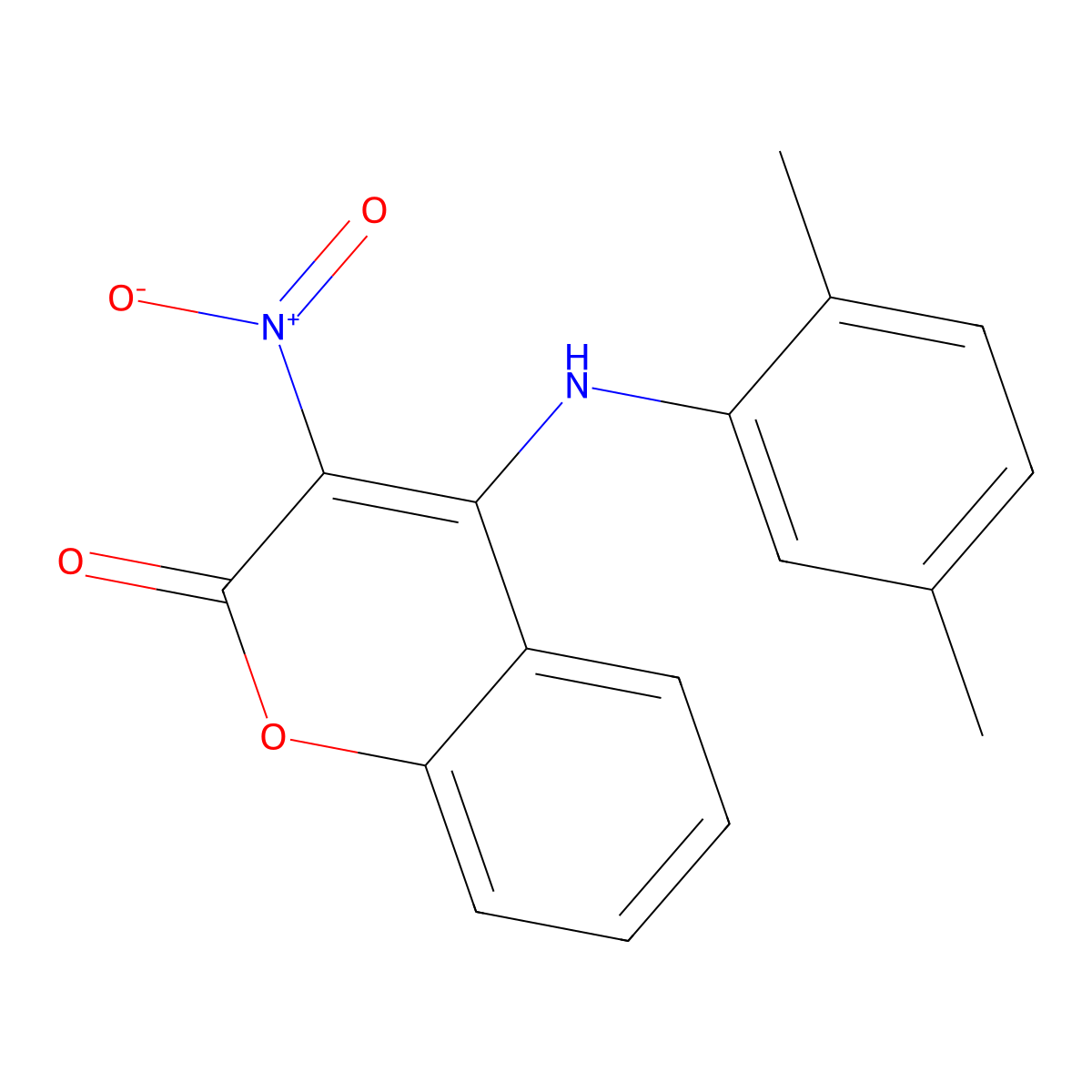 4-(2,5-Dimethylanilino)-3-nitrochromen-2-one molecular structure, CAS 740814-16-8