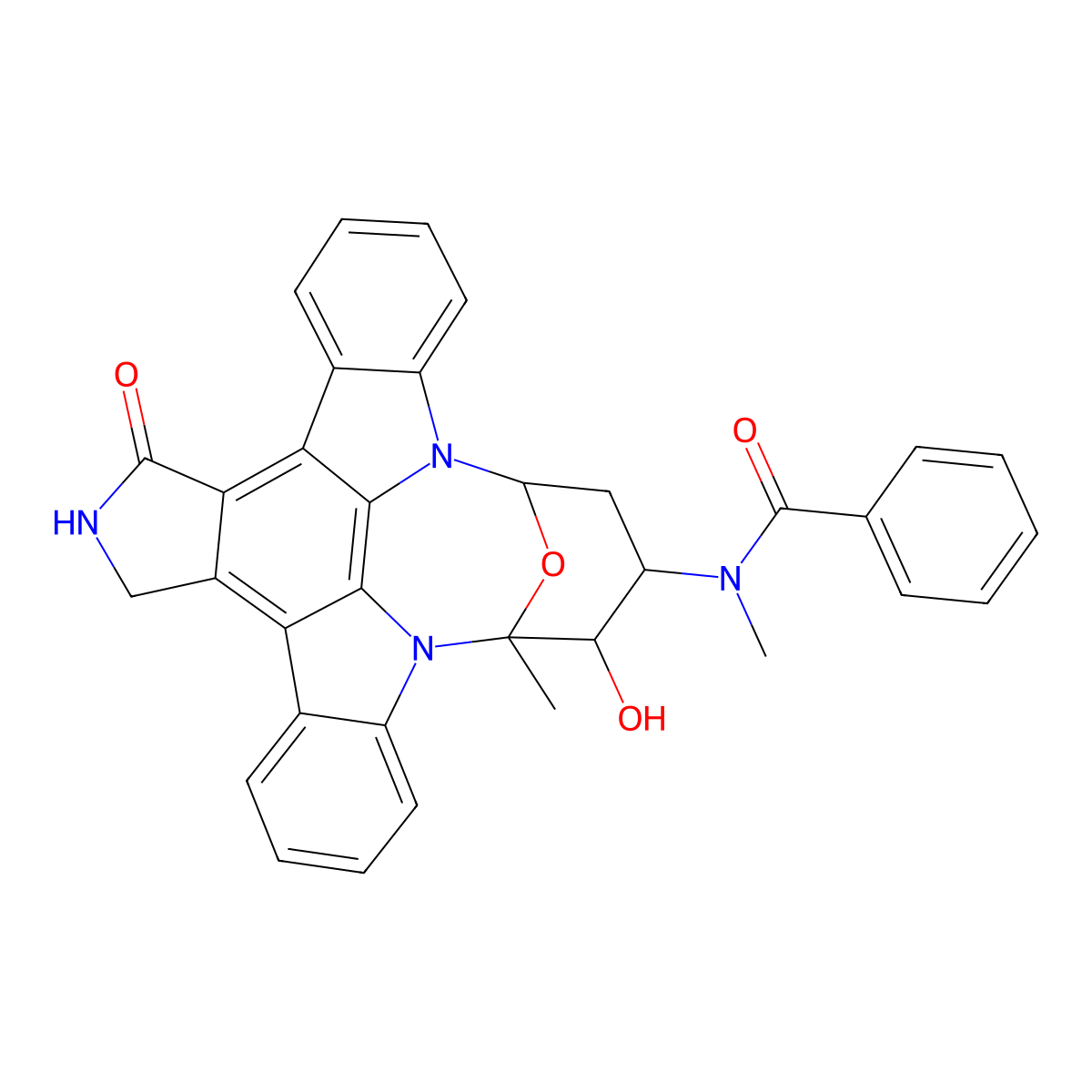 O-Desmethyl Midostaurin molecular structure, CAS 740816-86-8