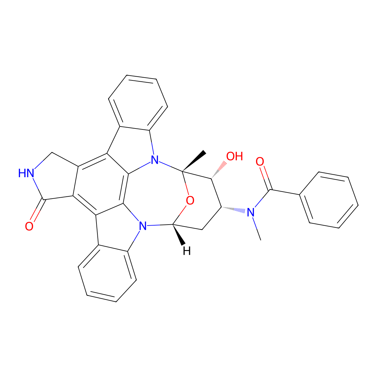 O-Desmethyl Midostaurin molecular structure, CAS 740816-86-8