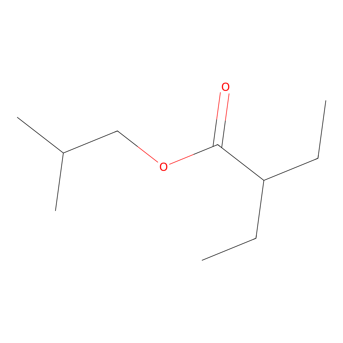 Isobutyl 2-ethylbutyrate molecular structure, CAS 74082-06-7
