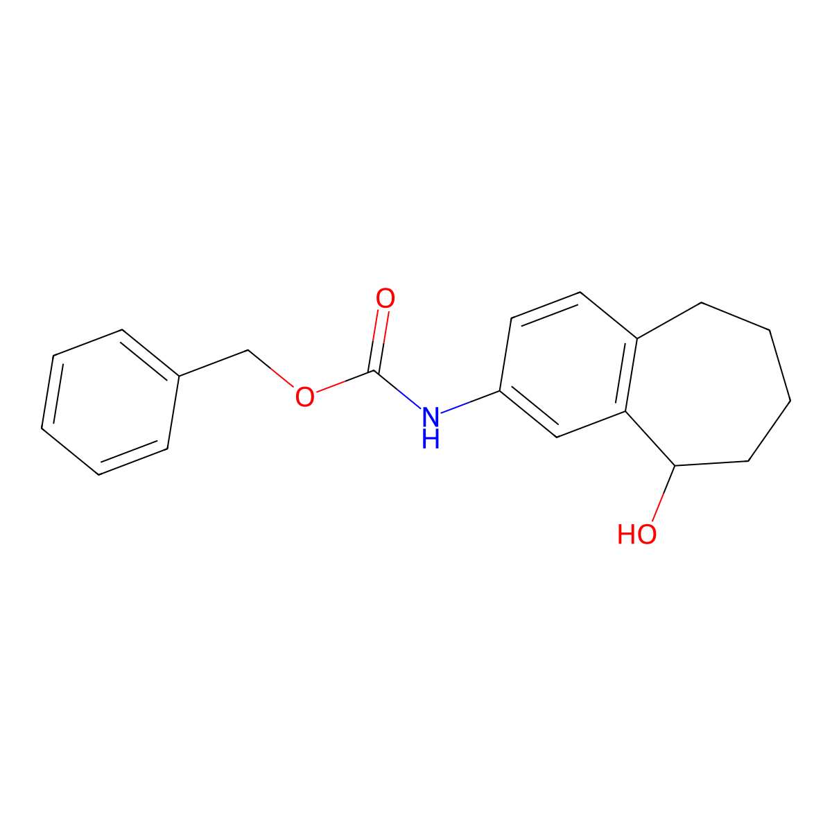 benzyl N-{9-hydroxy-6,7,8,9-tetrahydro-5H-benzo[7]annulen-2-yl}carbamate molecular structure, CAS 740842-31-3