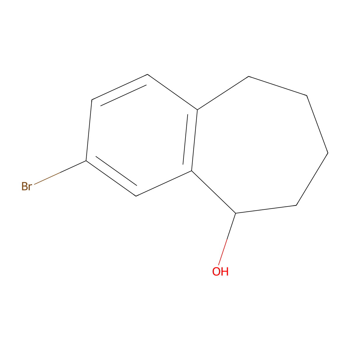 3-Bromo-6,7,8,9-tetrahydro-5H-benzo[7]annulen-5-ol molecular structure, CAS 740842-36-8