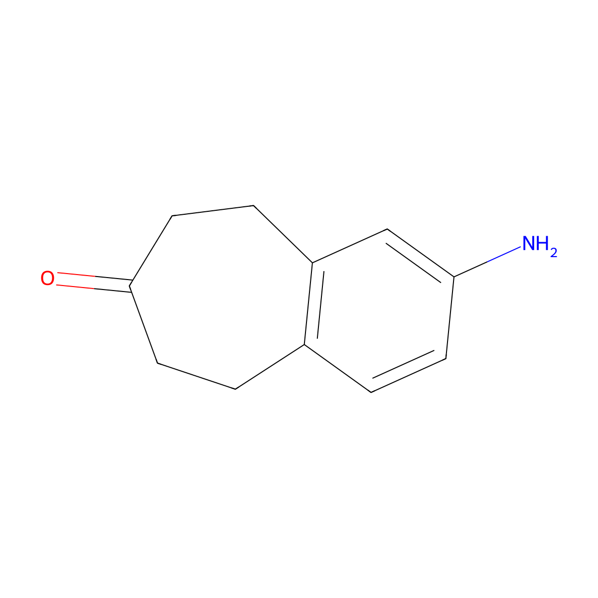 2-Amino-8,9-dihydro-5H-benzo[7]annulen-7(6H)-one molecular structure, CAS 740842-51-7
