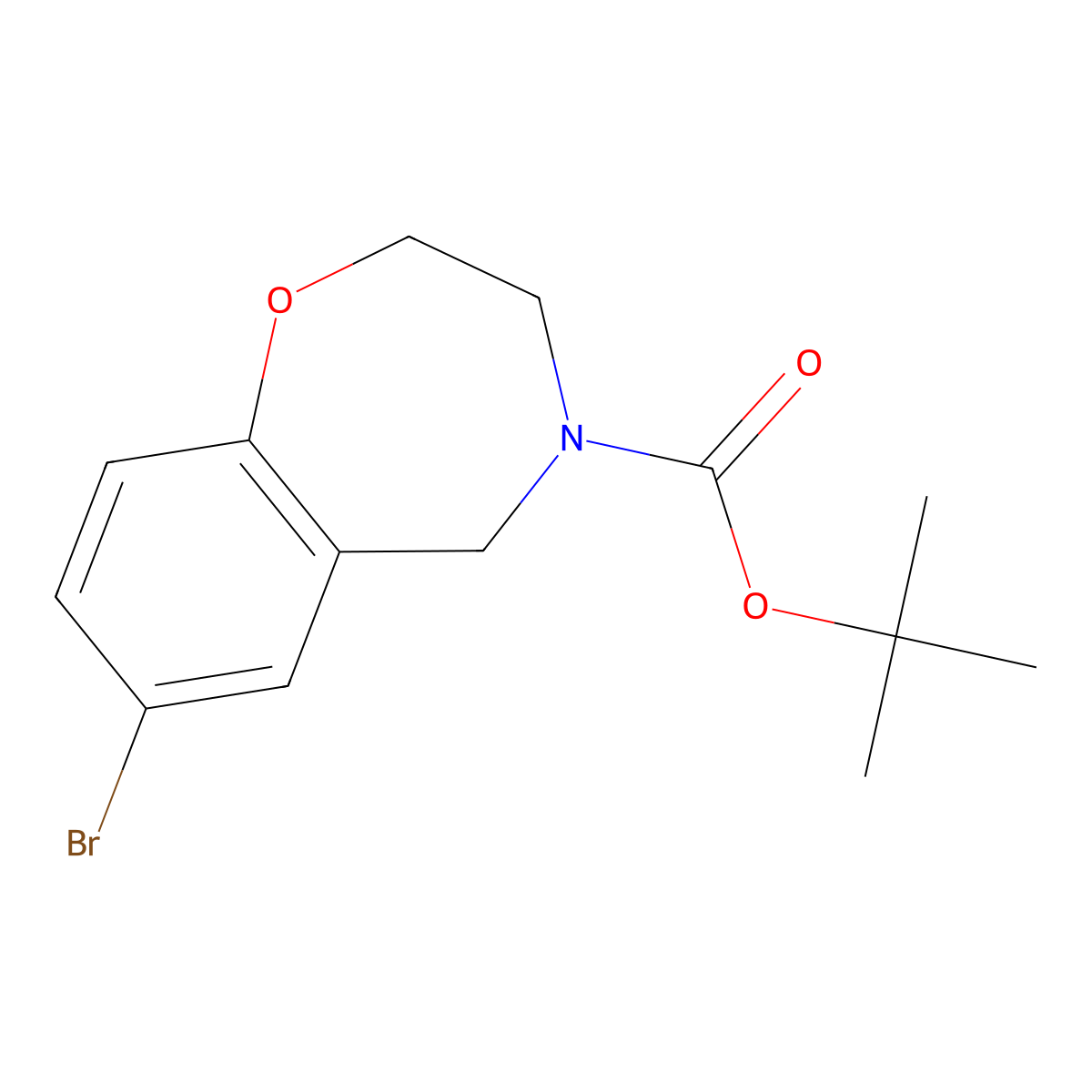 tert-Butyl 7-bromo-2,3-dihydro-1,4-benzoxazepine-4(5H)-carboxylate molecular structure, CAS 740842-73-3