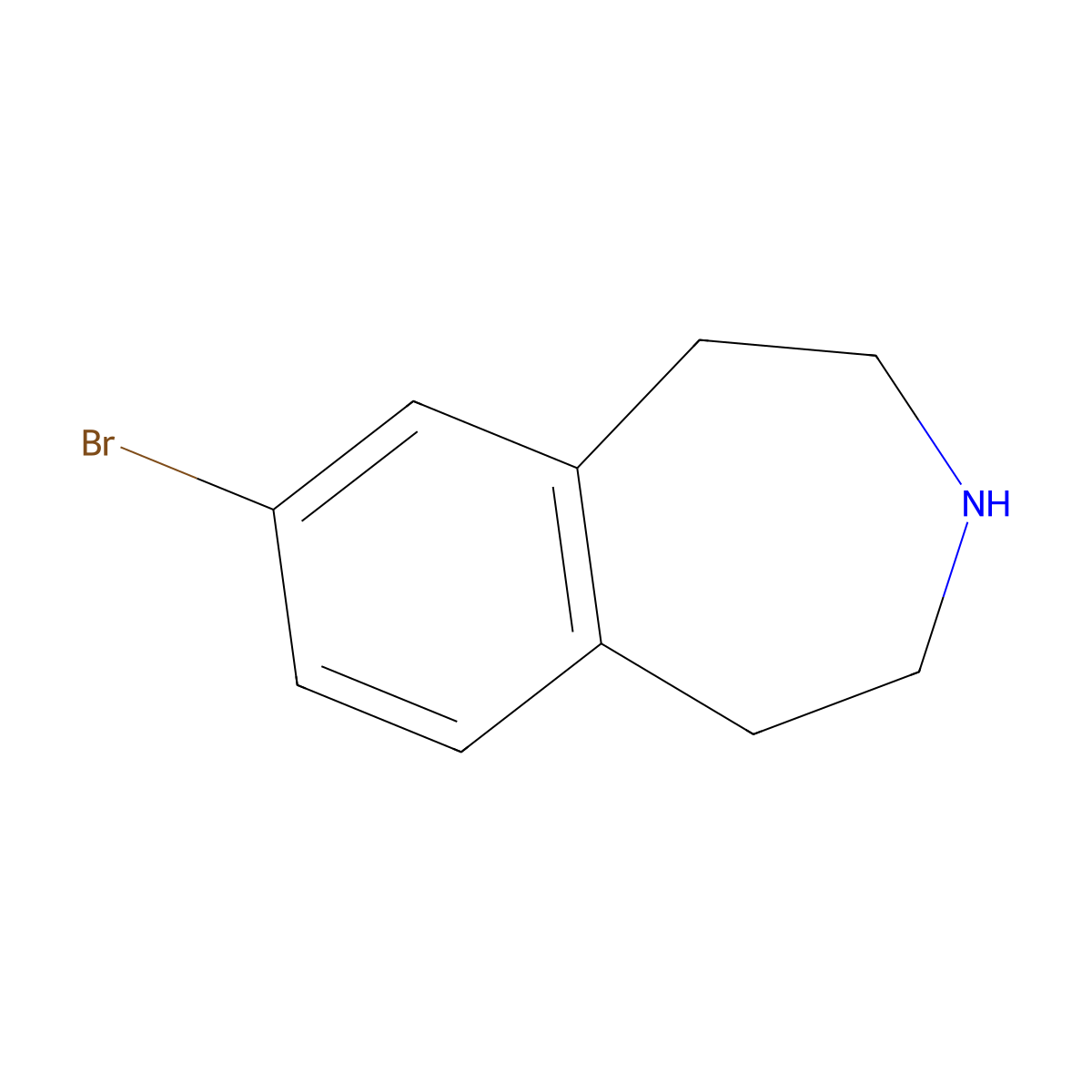 7-Bromo-2,3,4,5-tetrahydro-1H-benzo[d]azepine molecular structure, CAS 740842-86-8