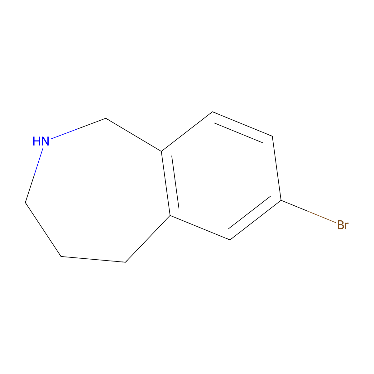7-Bromo-2,3,4,5-tetrahydro-1h-benzo[c]azepine molecular structure, CAS 740842-87-9