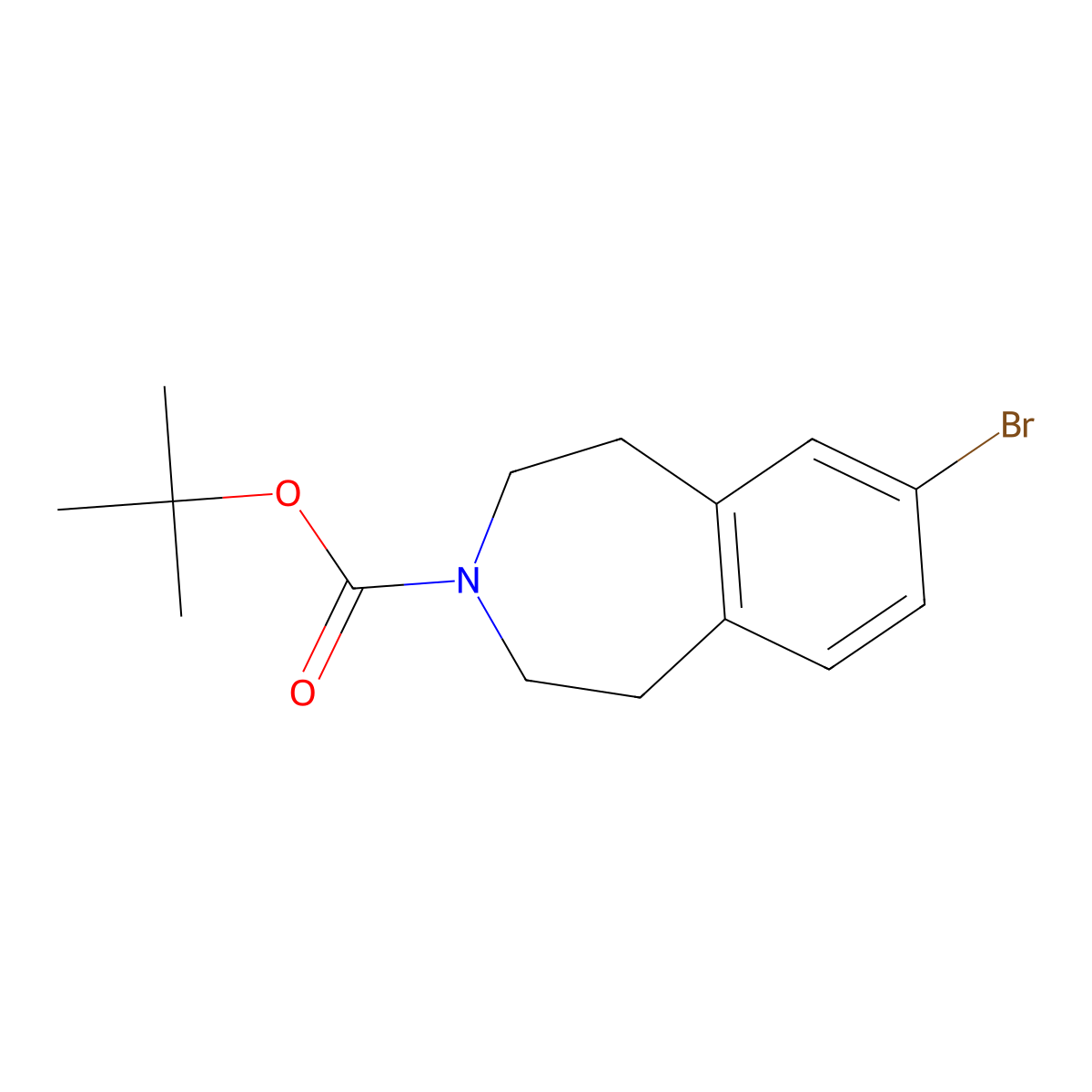 1,1-Dimethylethyl 7-bromo-1,2,4,5-tetrahydro-3H-3-benzazepine-3-carboxylate molecular structure, CAS 740842-88-0