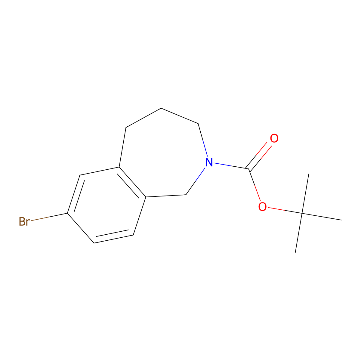 tert-butyl 7-bromo-4,5-dihydro-1H-benzo[c]azepine-2(3H)-carboxylate molecular structure, CAS 740842-89-1