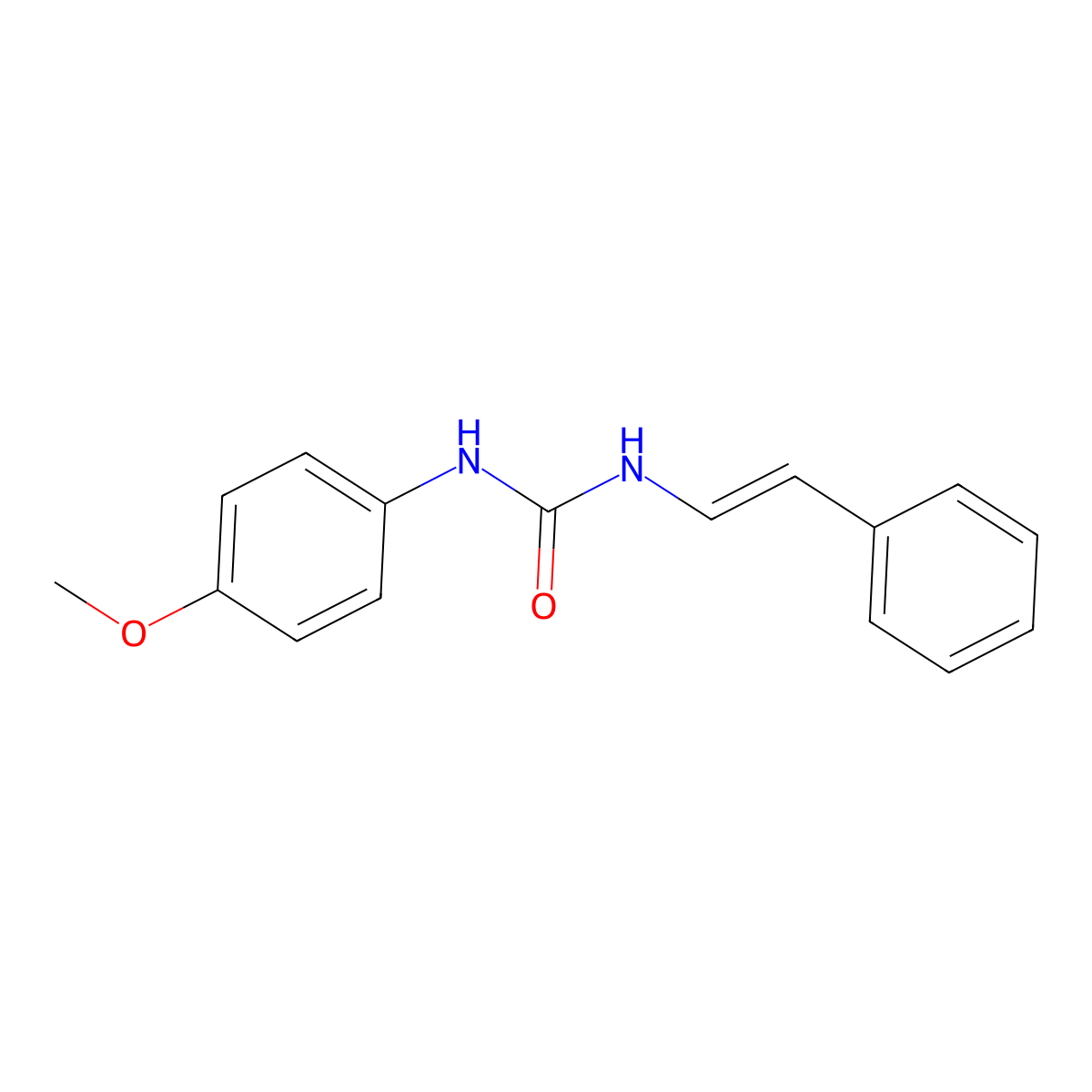 N-(4-methoxyphenyl)-N'-styrylurea molecular structure, CAS 74088-06-5