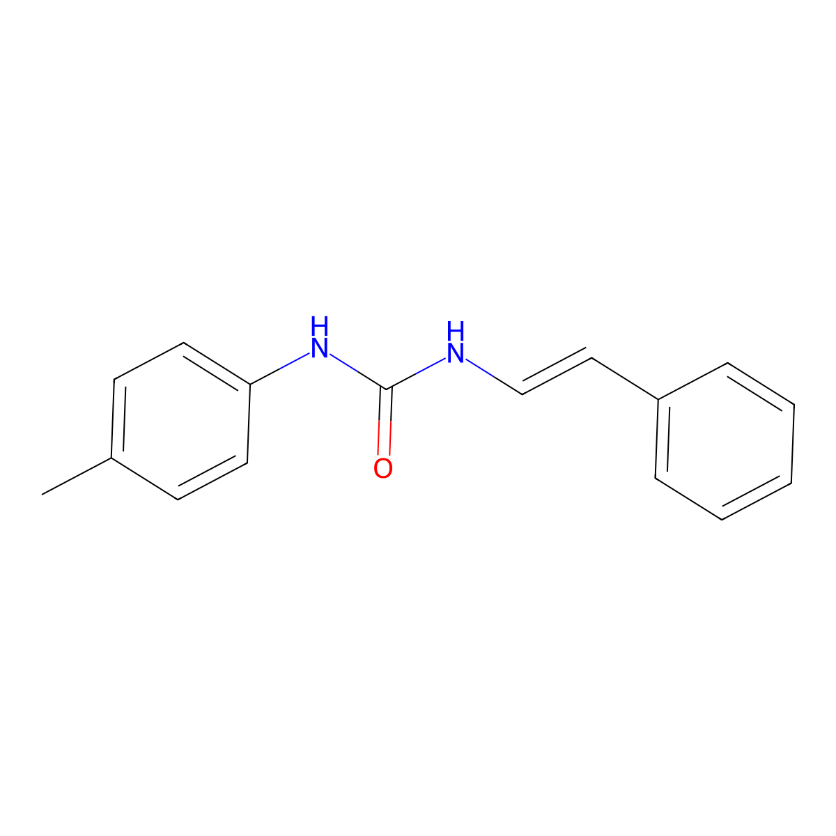N-(4-Methylphenyl)-N'-(2-phenylethenyl)urea molecular structure, CAS 74088-07-6