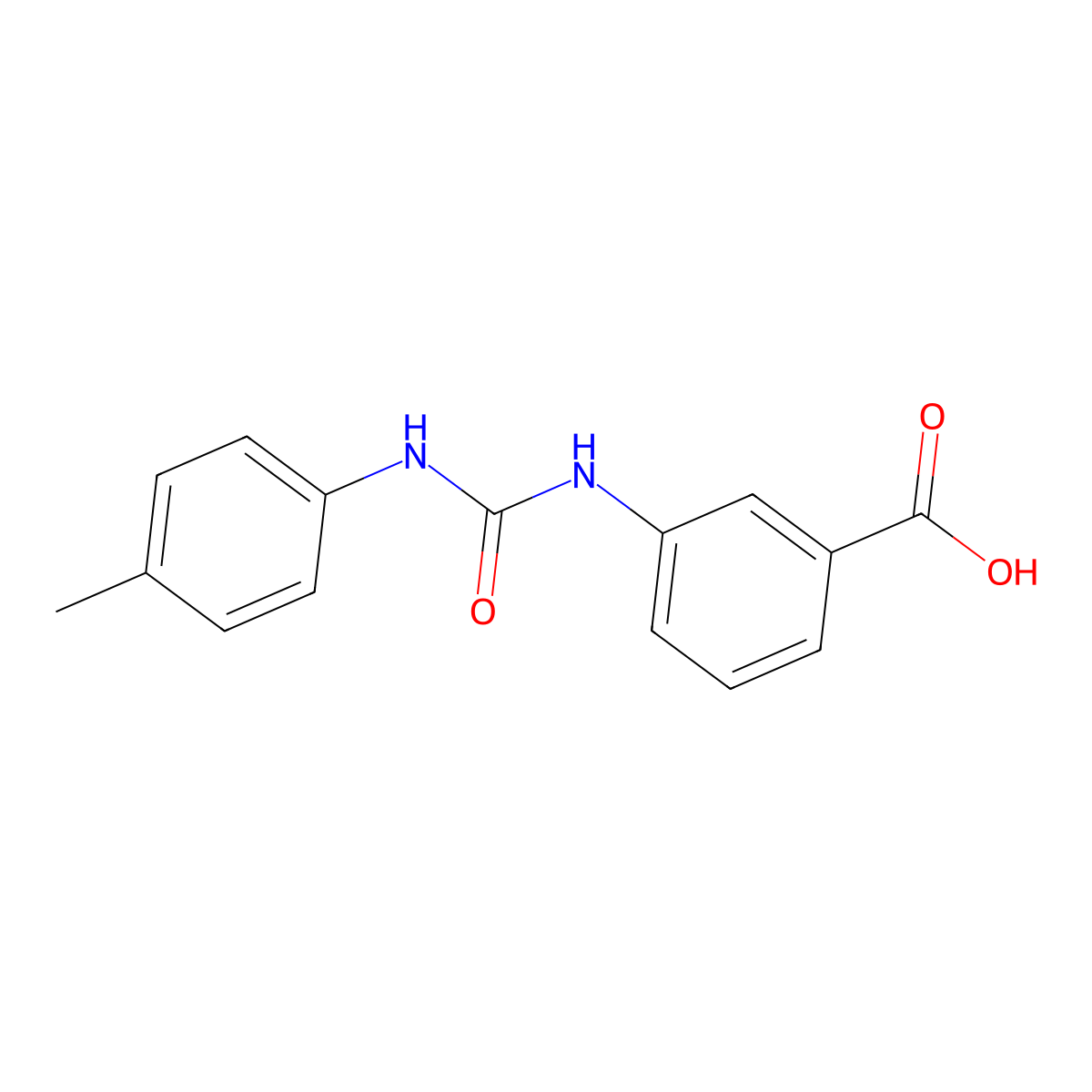 3-{[(4-Methylphenyl)carbamoyl]amino}benzoic acid molecular structure, CAS 74088-14-5