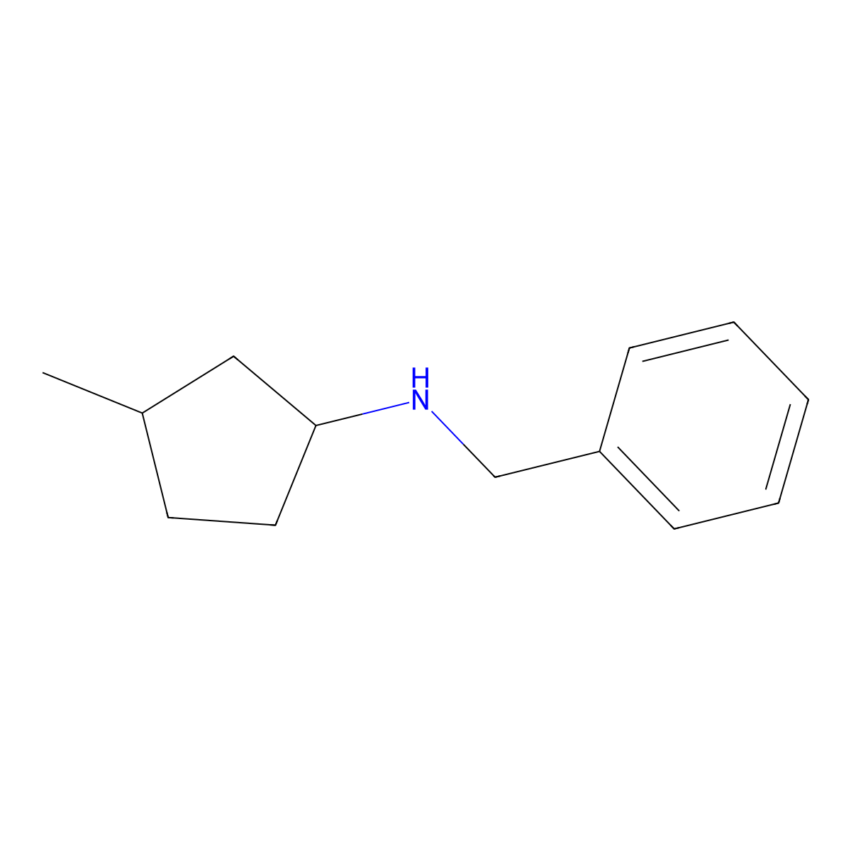 N-benzyl-3-methylcyclopentan-1-amine molecular structure, CAS 74088-74-7