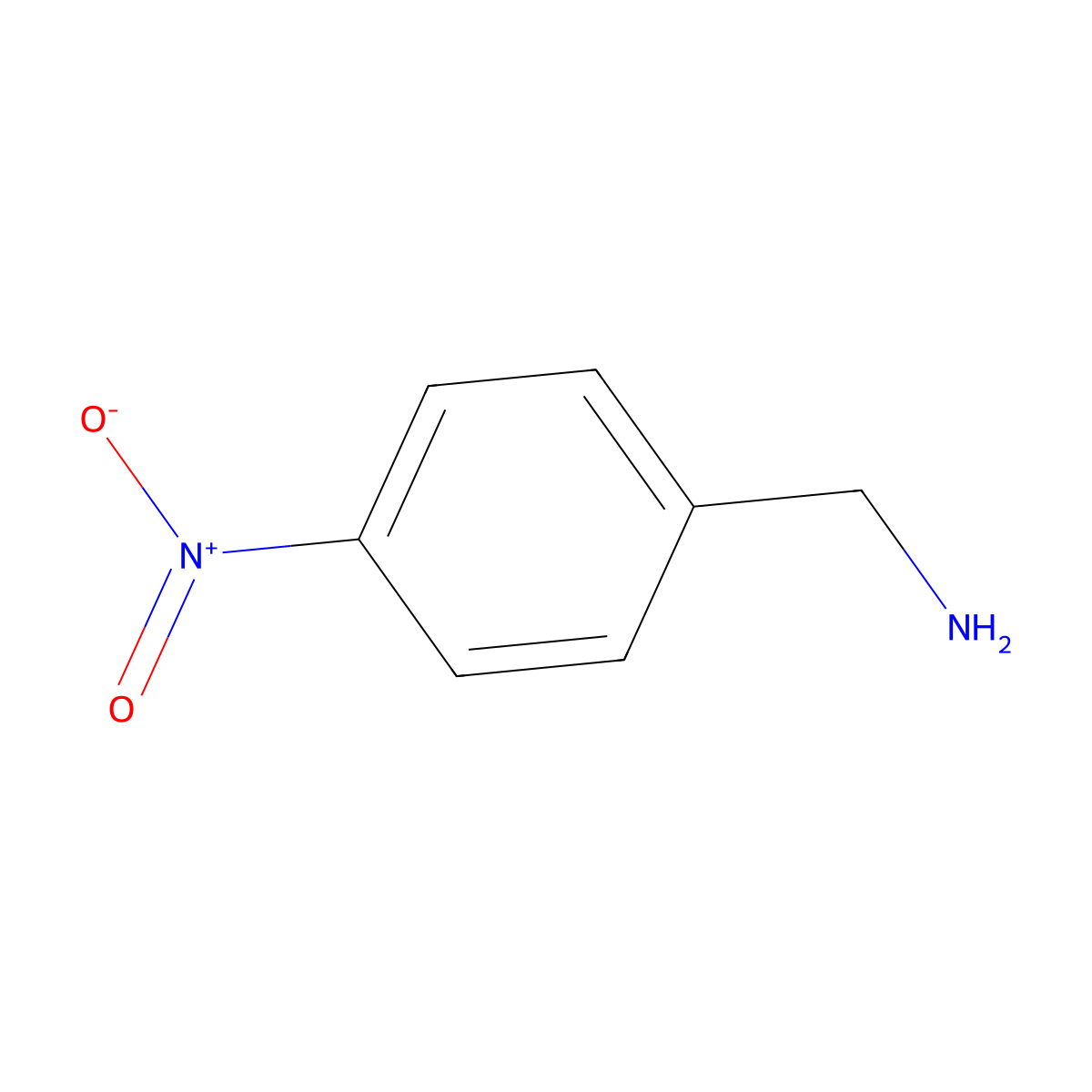 4-Nitrobenzylamine molecular structure, CAS 7409-30-5