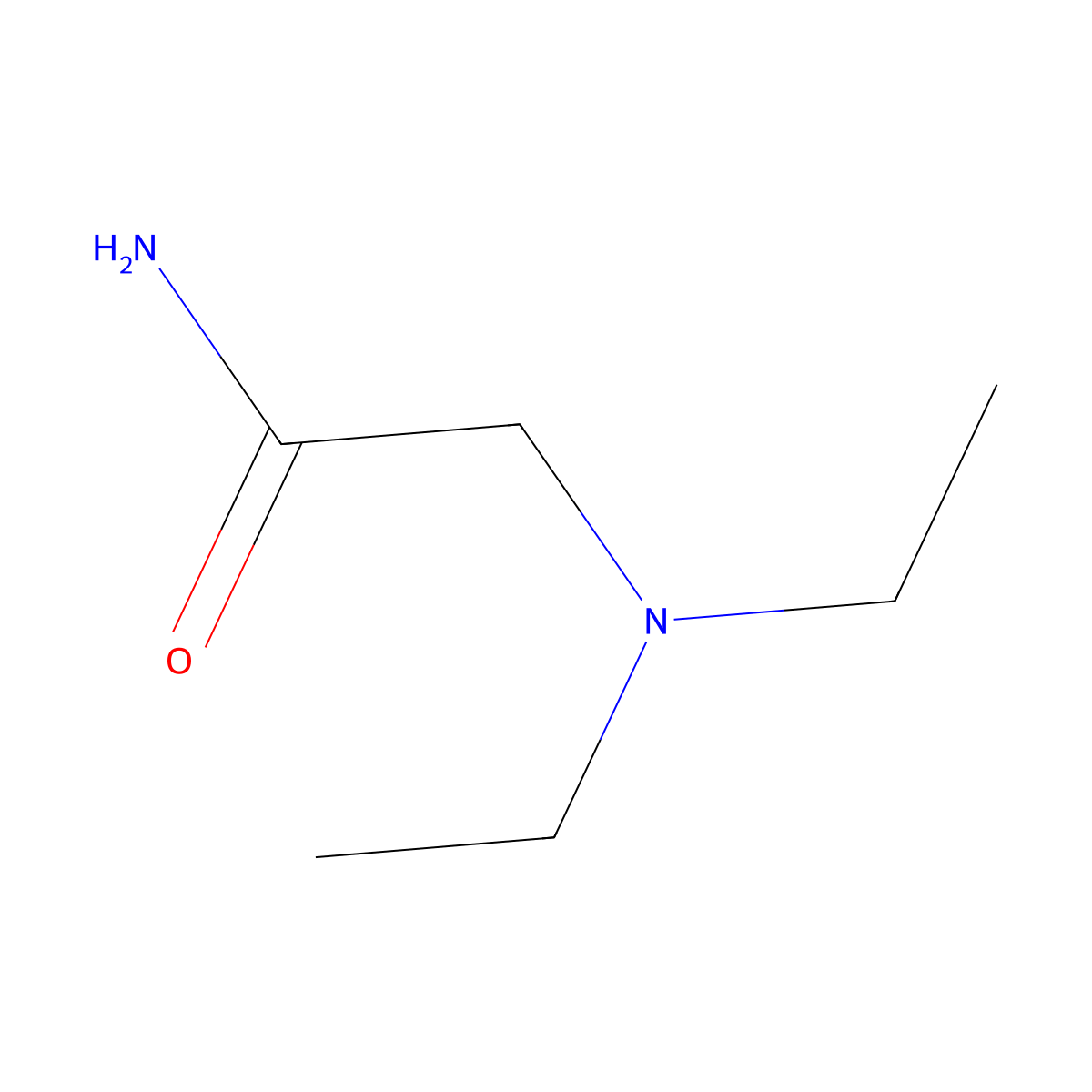 2-(Diethylamino)acetamide molecular structure, CAS 7409-48-5