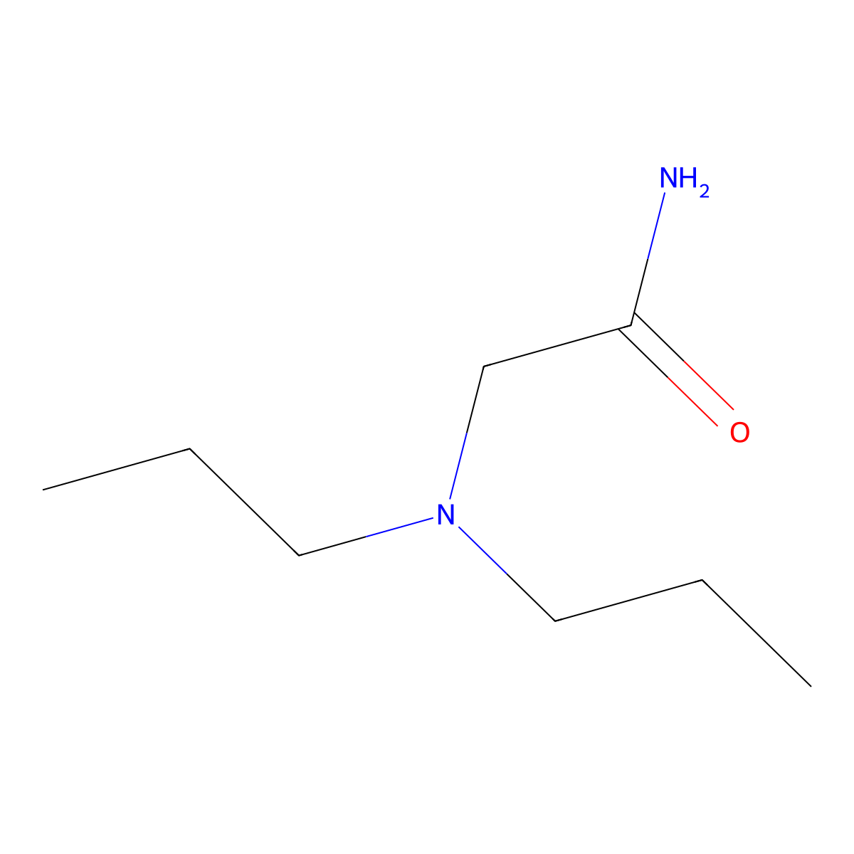 Acetamide, 2-(dipropylamino)- molecular structure, CAS 7409-49-6
