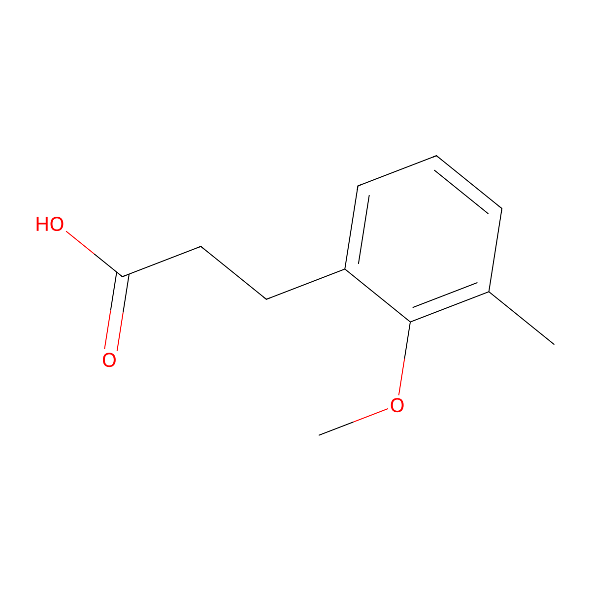3-(2-Methoxy-3-methylphenyl)propanoic acid molecular structure, CAS 74090-49-6