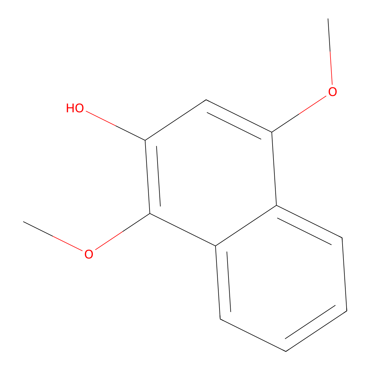 1,4-Dimethoxynaphthalen-2-ol molecular structure, CAS 74097-20-4