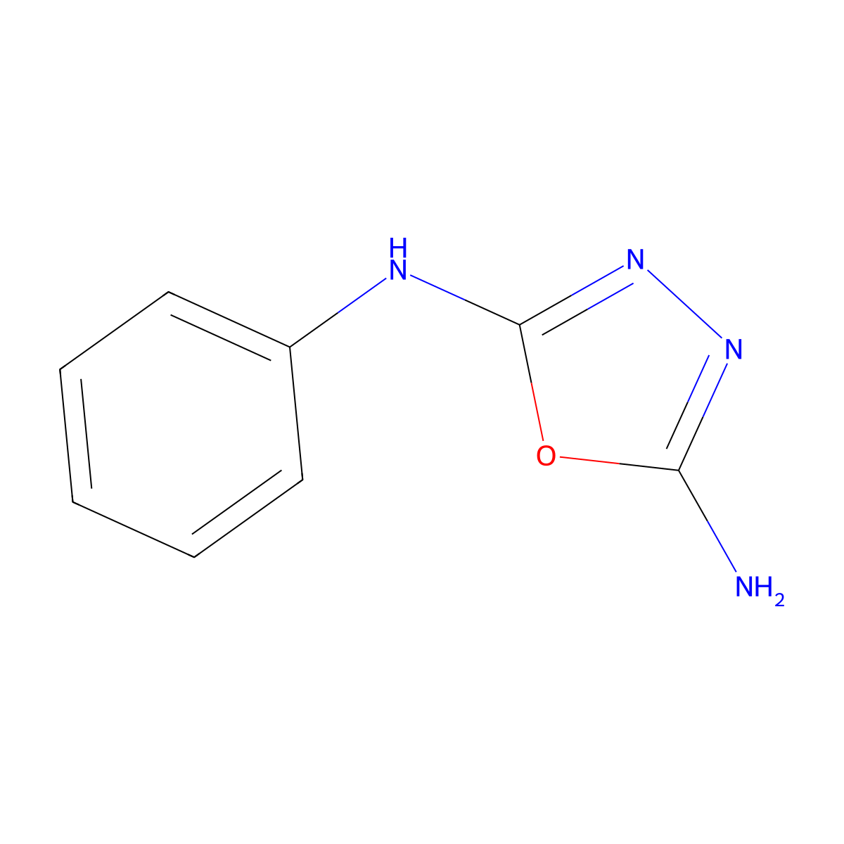 N2-Phenyl-1,3,4-oxadiazole-2,5-diamine molecular structure, CAS 74099-09-5