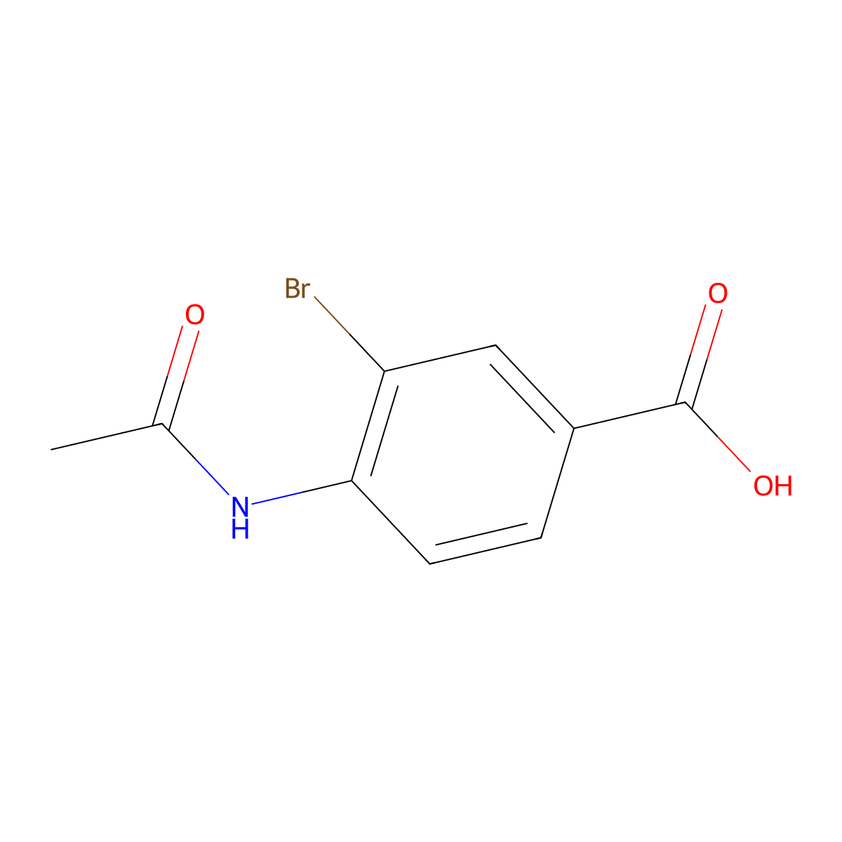 4-(Acetylamino)-3-bromobenzoic acid molecular structure, CAS 74103-28-9
