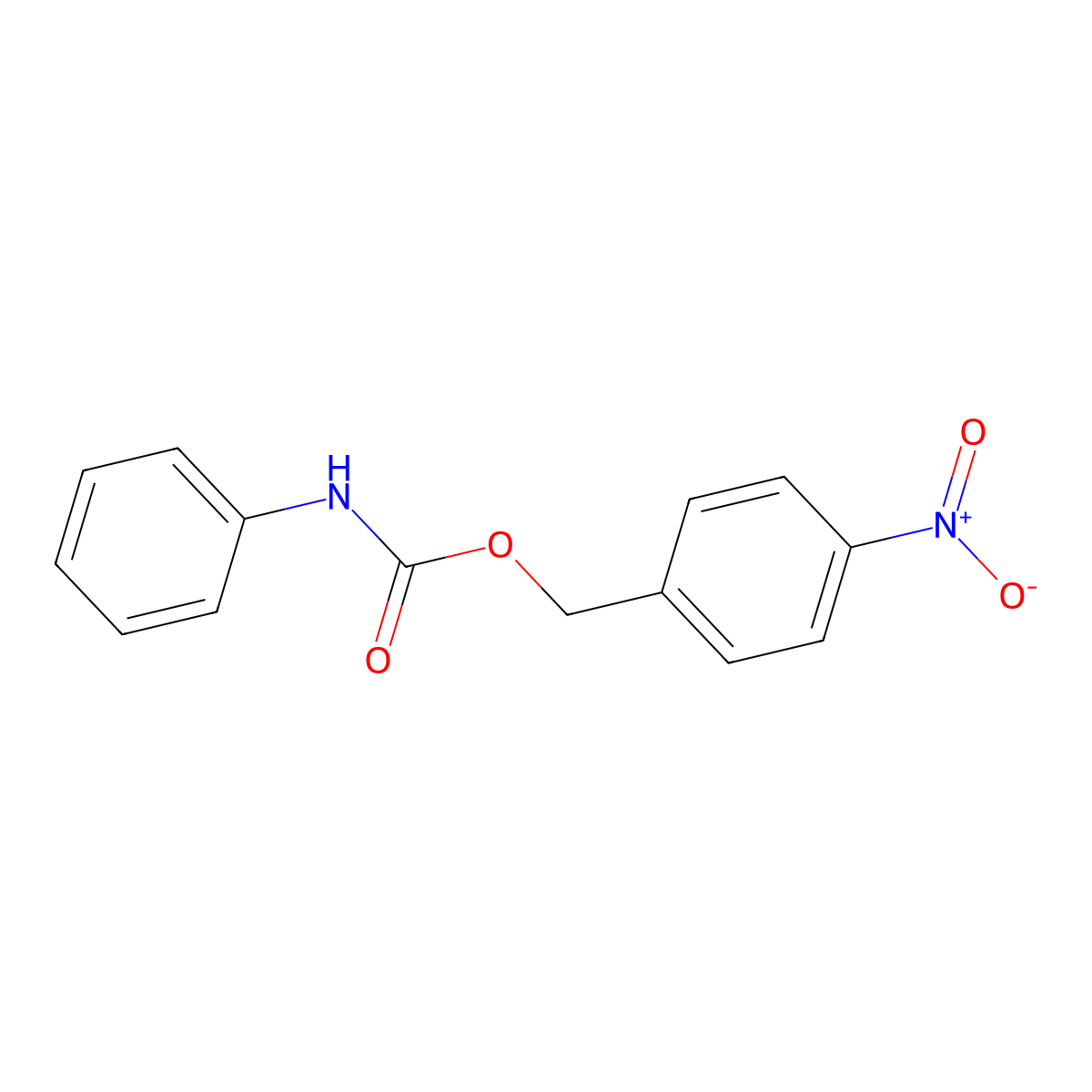 4-Nitrobenzyl carbanilate molecular structure, CAS 74109-32-3