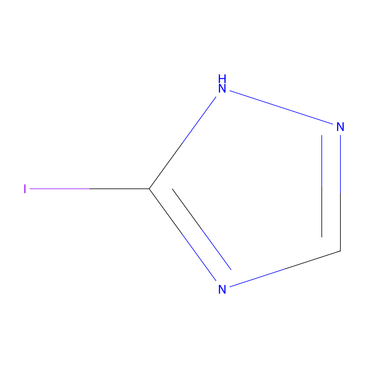 3-iodo-1H-1,2,4-triazole molecular structure, CAS 7411-20-3