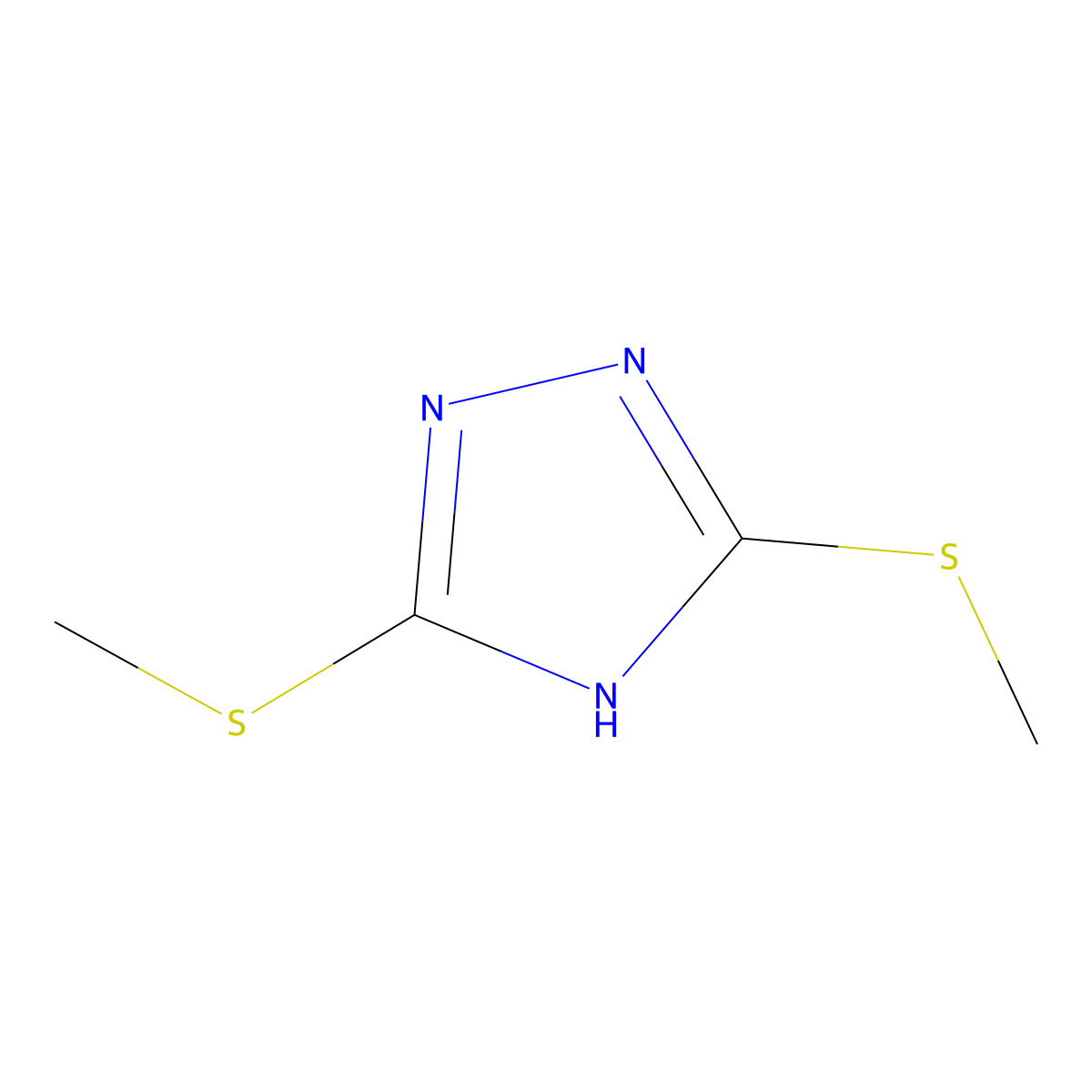 3,5-bis(methylsulfanyl)-1H-1,2,4-triazole molecular structure, CAS 7411-22-5