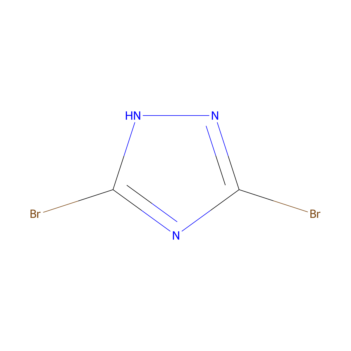 3,5-Dibromo-4H-1,2,4-triazole molecular structure, CAS 7411-23-6