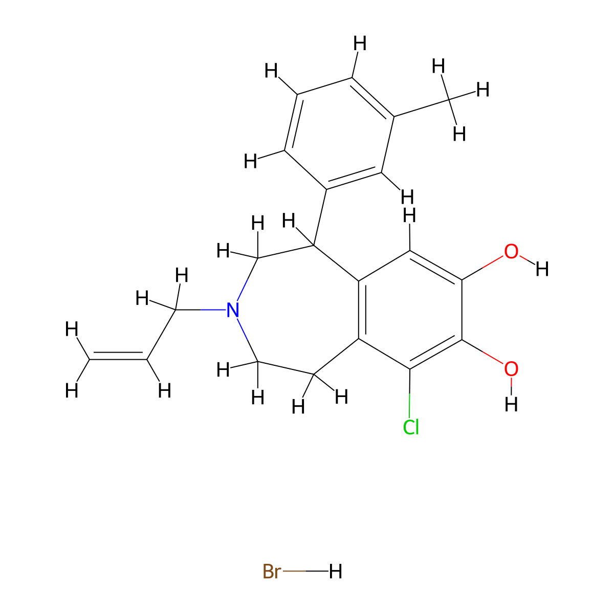 SKF-83822 hydrobromide molecular structure, CAS 74115-10-9