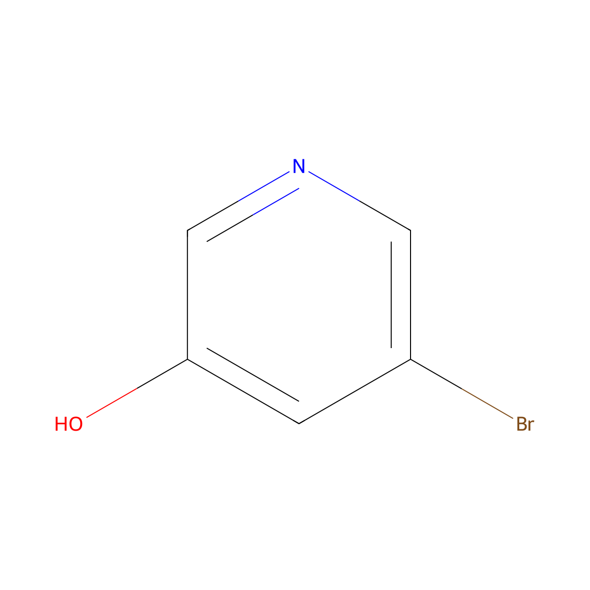 3-Bromo-5-hydroxypyridine molecular structure, CAS 74115-13-2
