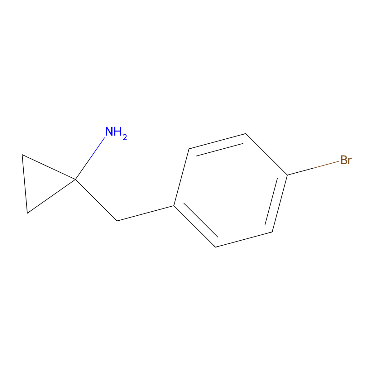 1-[(4-Bromophenyl)methyl]cyclopropan-1-amine molecular structure, CAS 741191-50-4